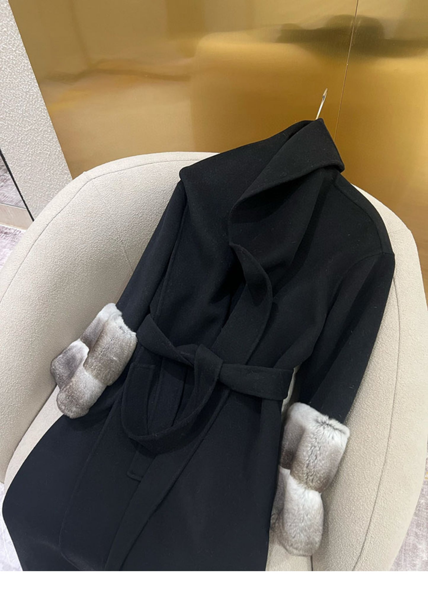 Cashmere Rex Rabbit Fur Sleeves