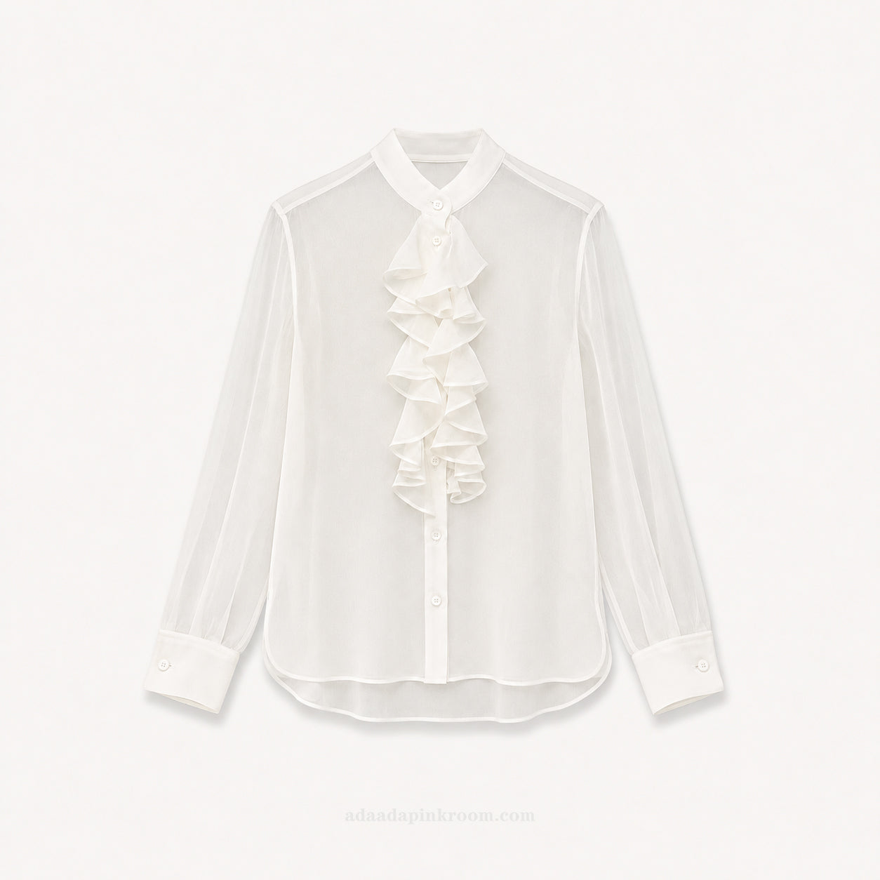 Ruffled Sheer Blouse