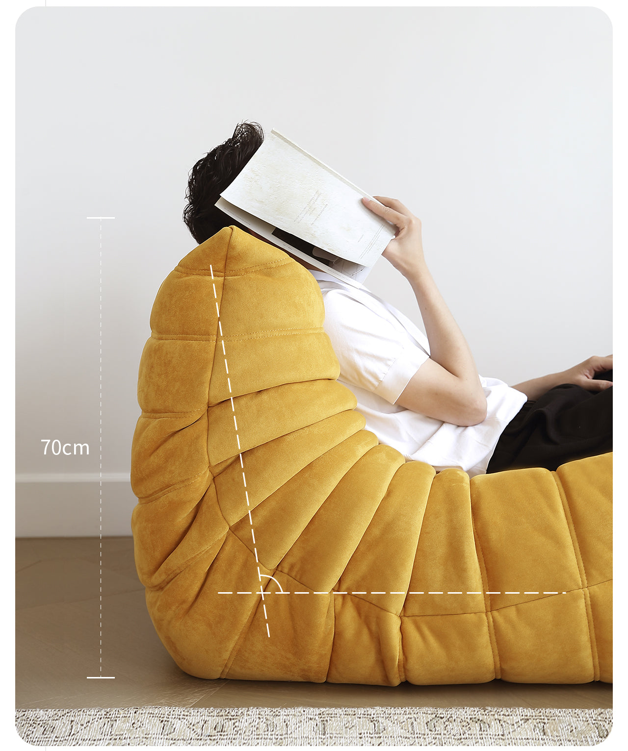 Girly pink single leisure chair minimalist designer modern minimalist ins style caterpillar lazy sofa