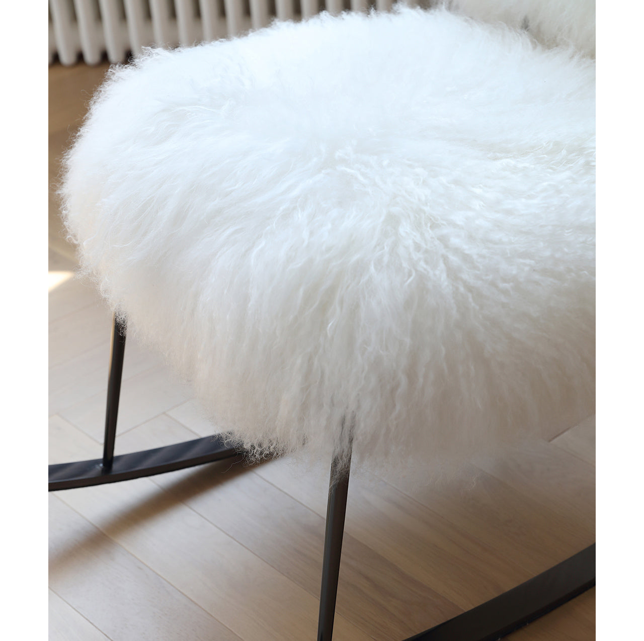 Nordic style dressing chair Italian light luxury balcony living room hair leisure chair imported wool single chair
