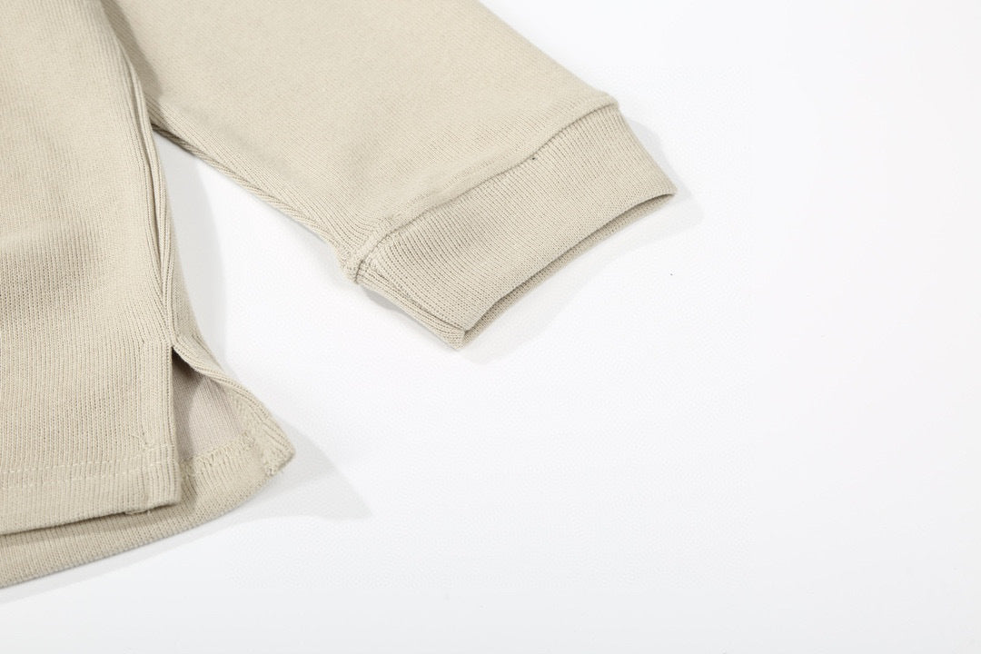 Embroidered half-zip sweatshirt