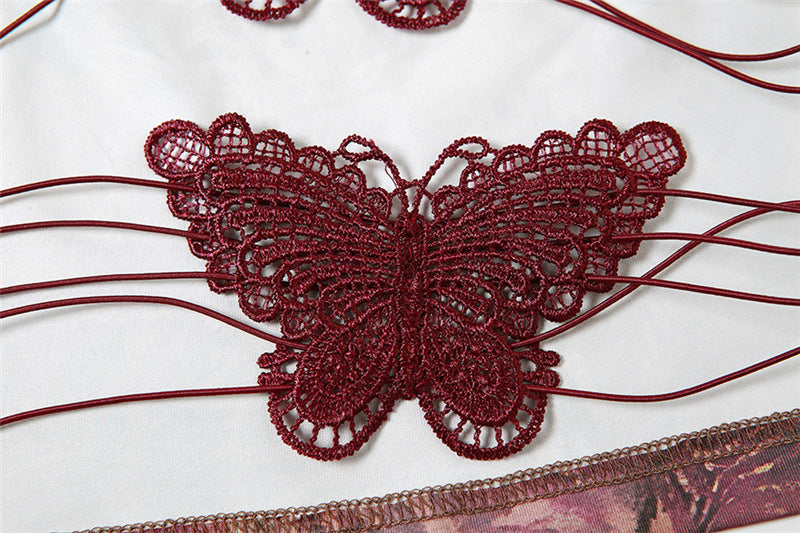 Butterfly backless sexy American style vest