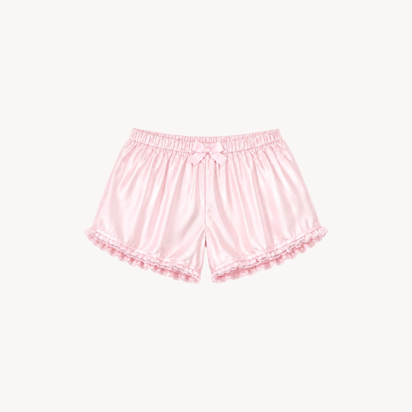 SATIN RUFFLE PAJAMA SET