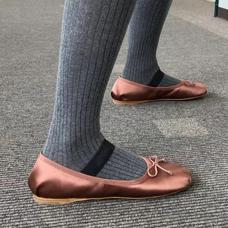 Korean style round toe shallow flat ballet shoes
