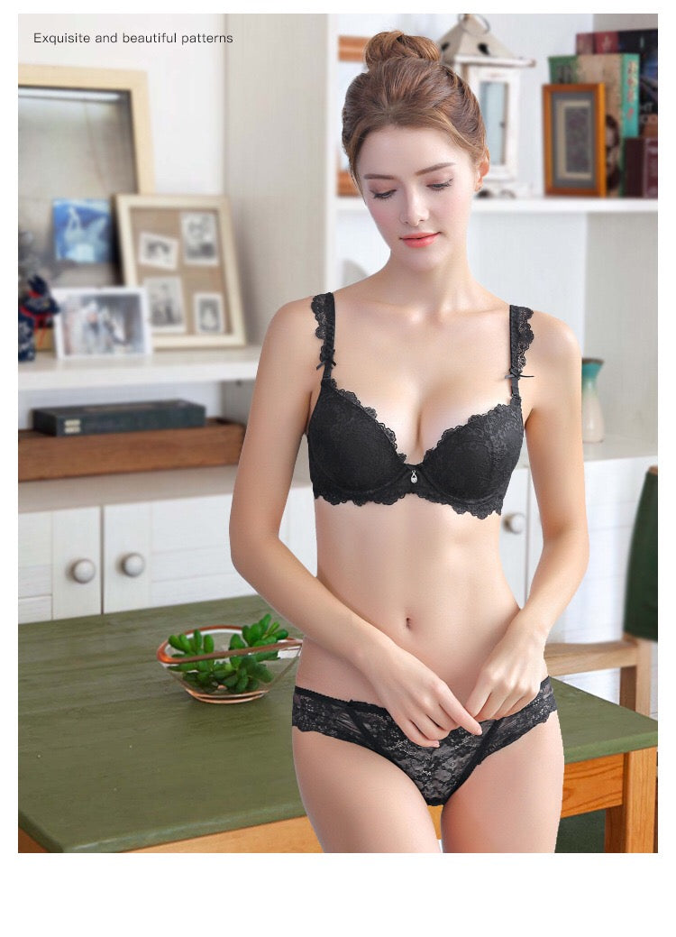 New lingerie set push up lace bra
