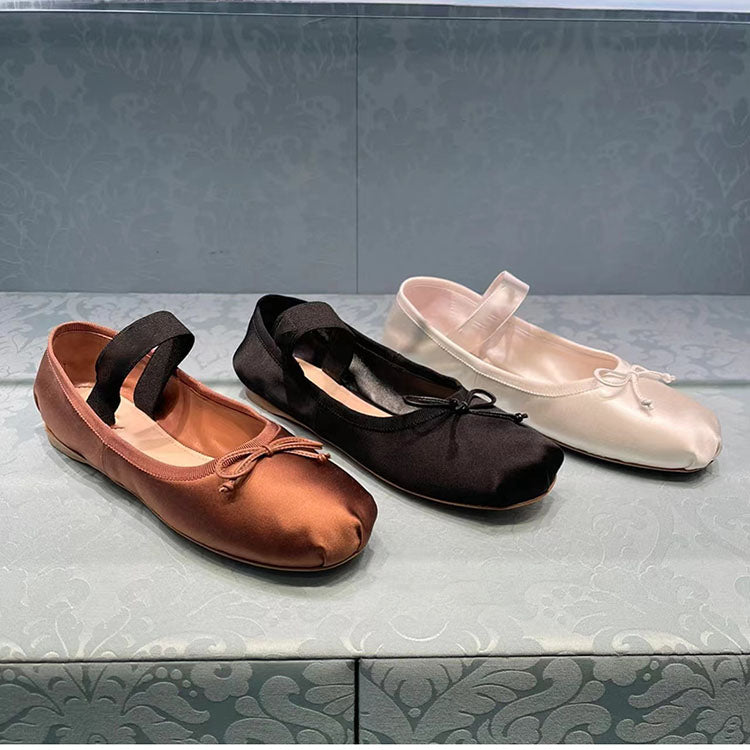 Korean style round toe shallow flat ballet shoes