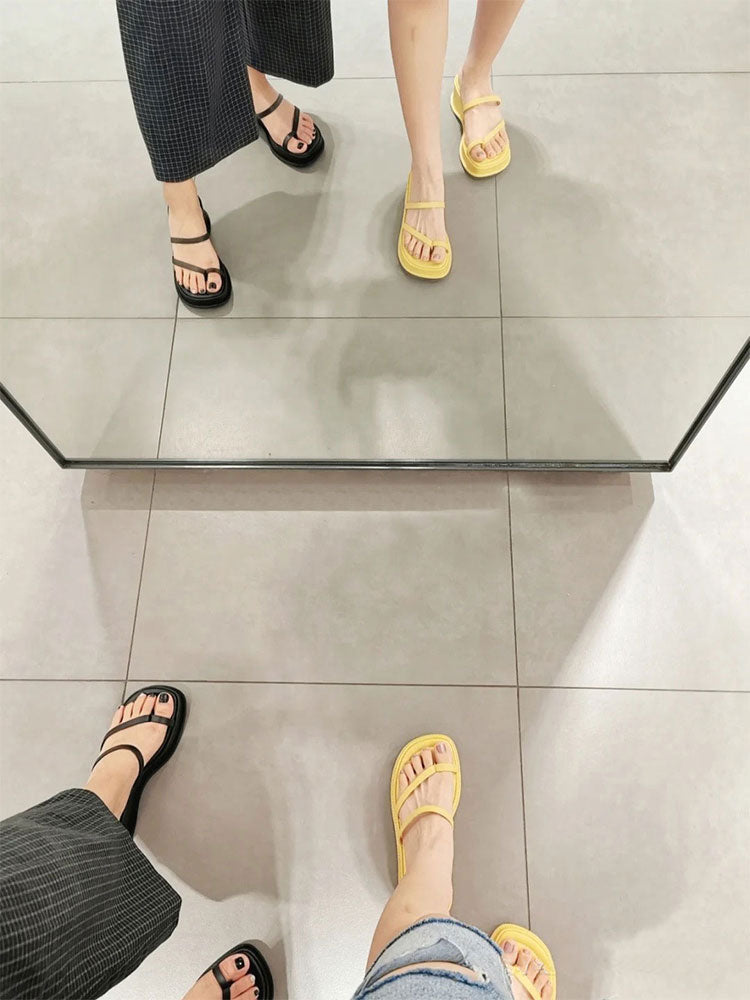 Fairy style platform flip-flops beach slippers