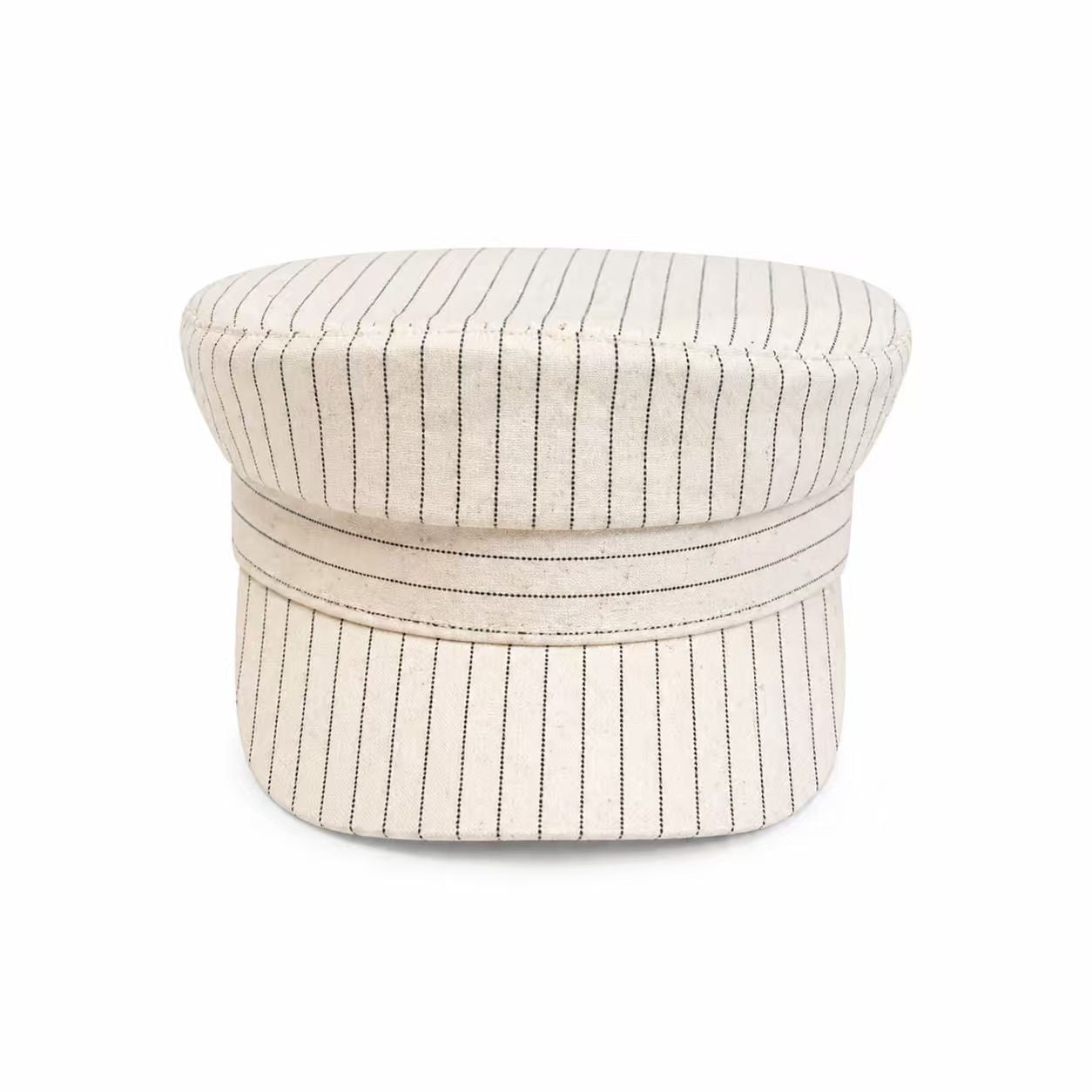 Baker Cap in Vanilla Pinstripe