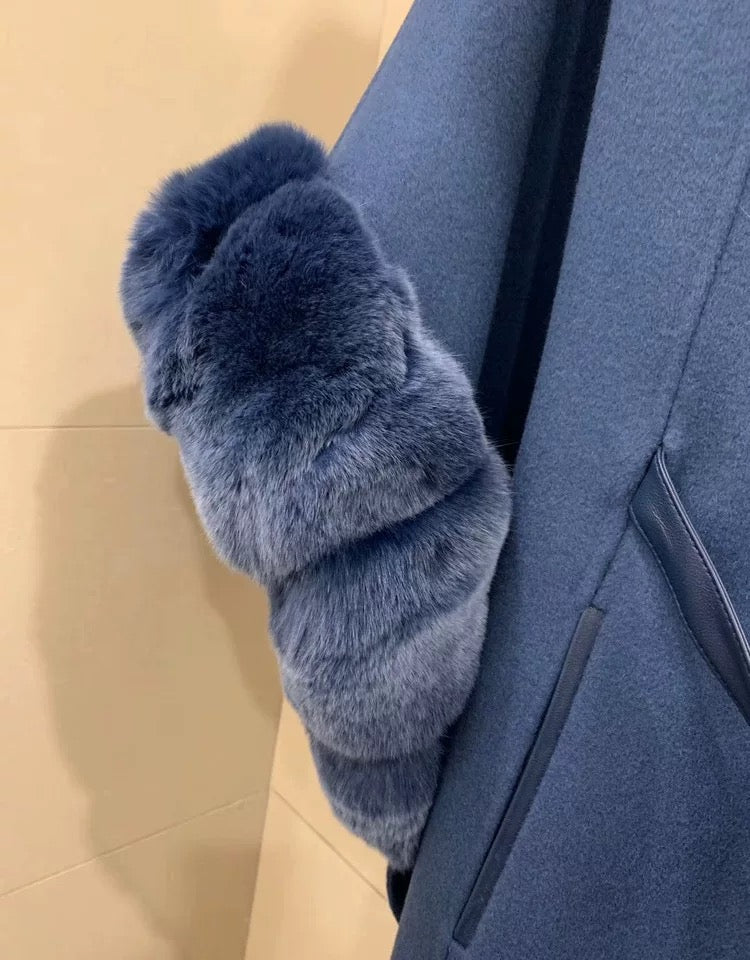 Cashmere cape coat