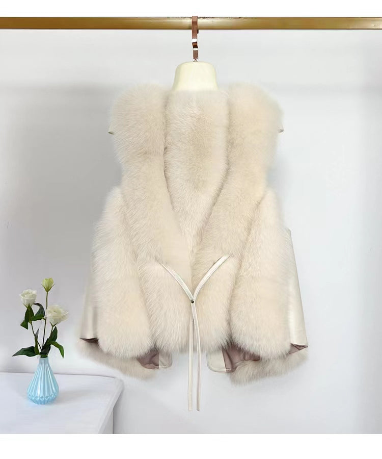 Short fur vest