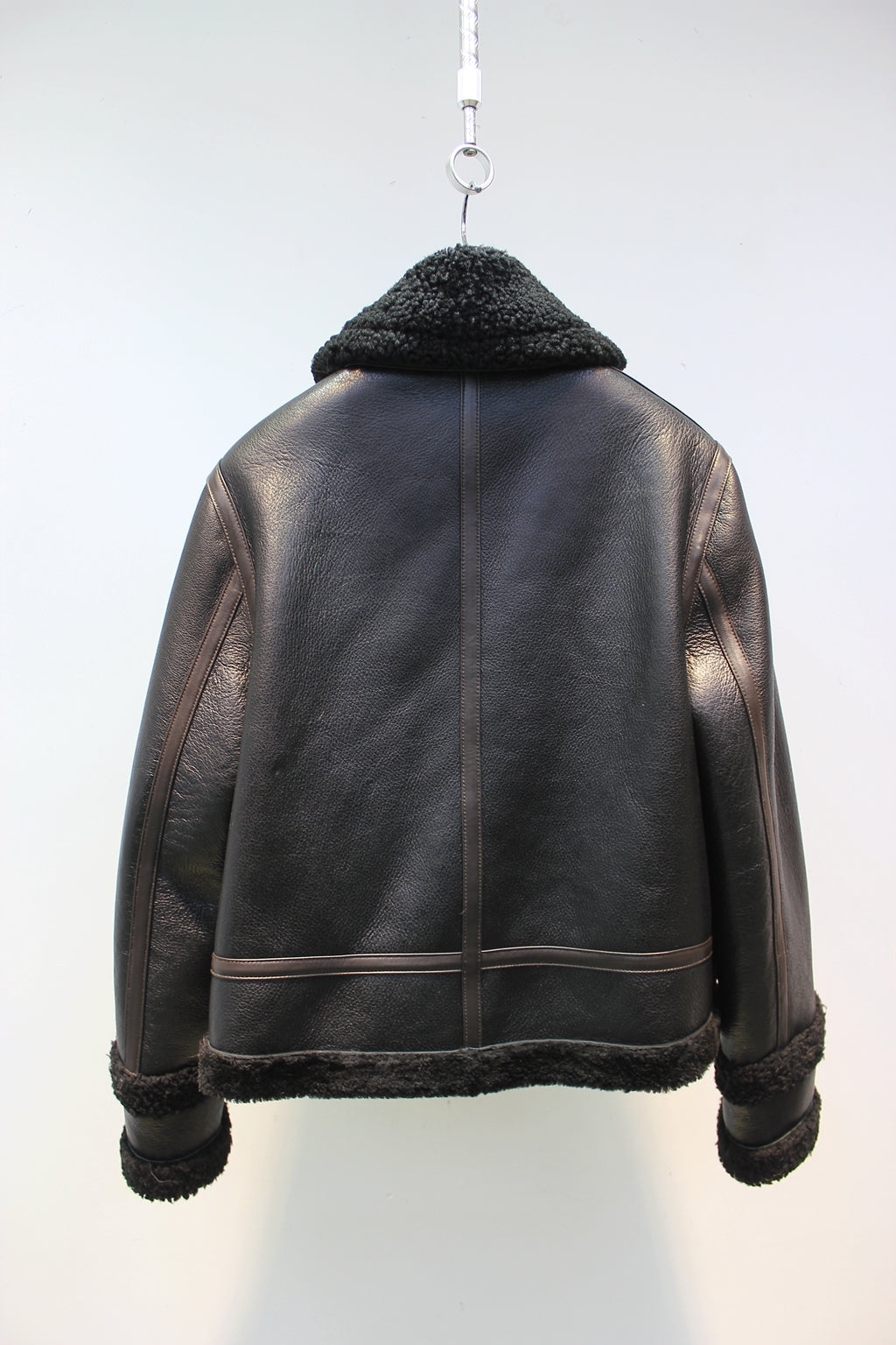 Original imported sheepskin all-in-one design motorcycle fur jacket