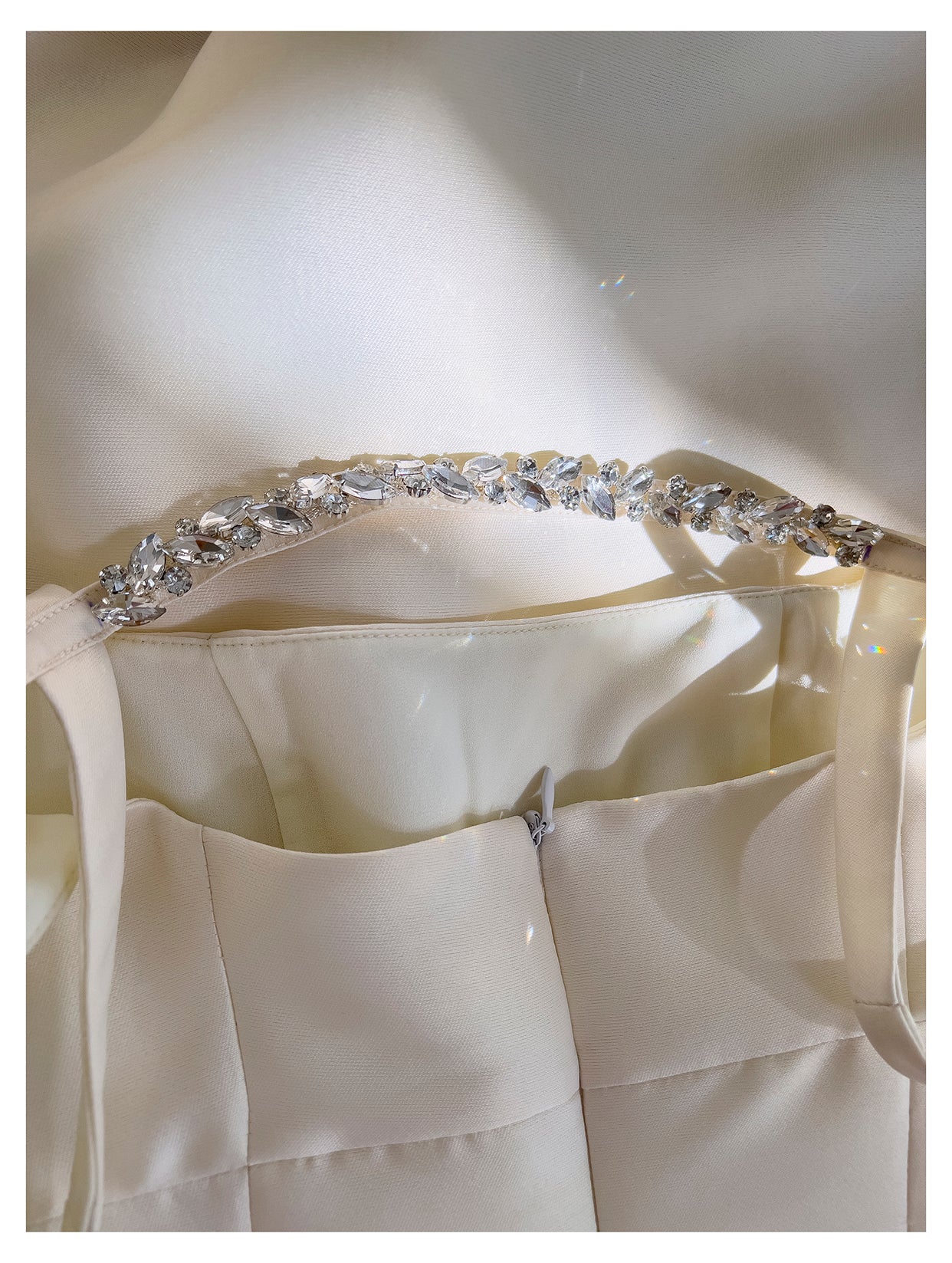 French Vintage Satin Dress