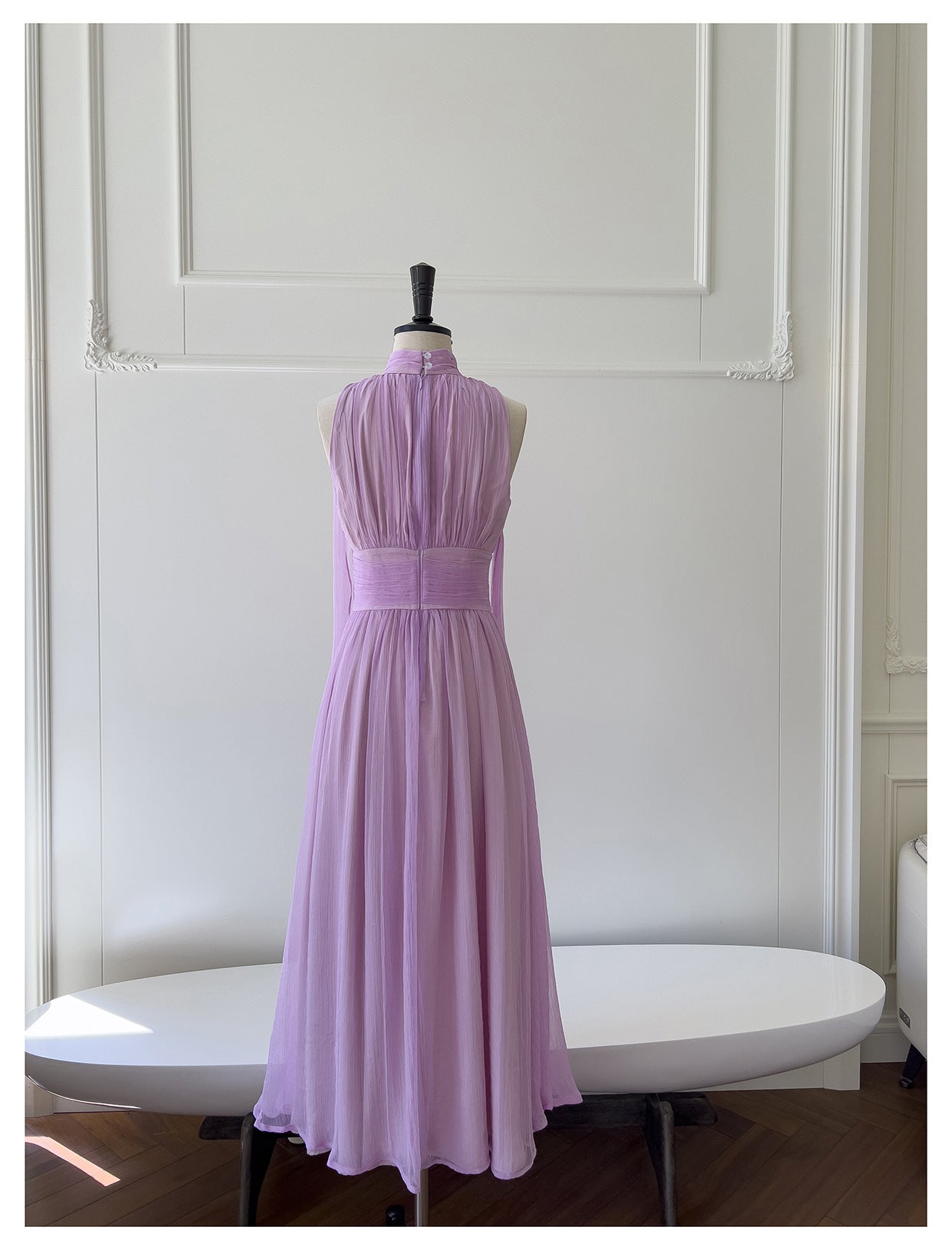 French Waist Slim Off Shoulder Fairy Dress Resort Style Celebrity Purple Dress