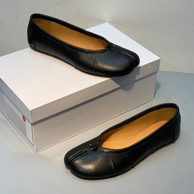 Vintage sheepskin ballet flats