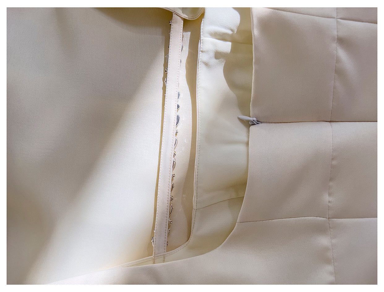 French Vintage Satin Dress