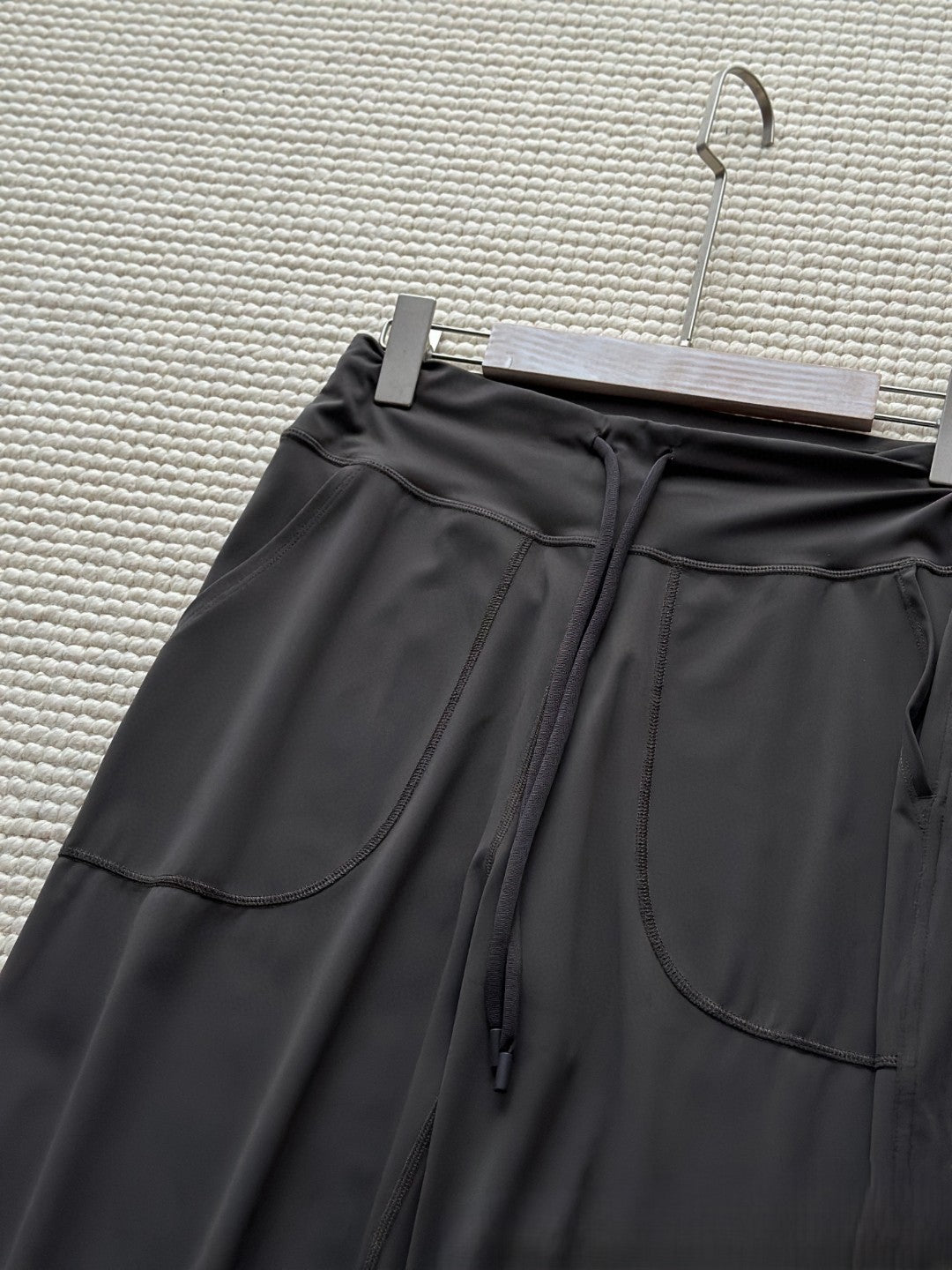High waist drawstring straight yoga pants