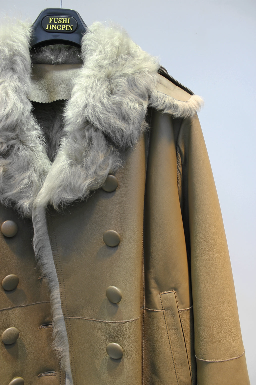 Soft small lake sheep fur all-in-one slimming short fur coat