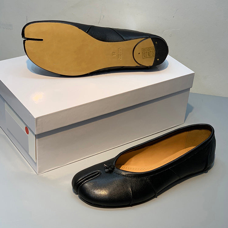 Vintage sheepskin ballet flats