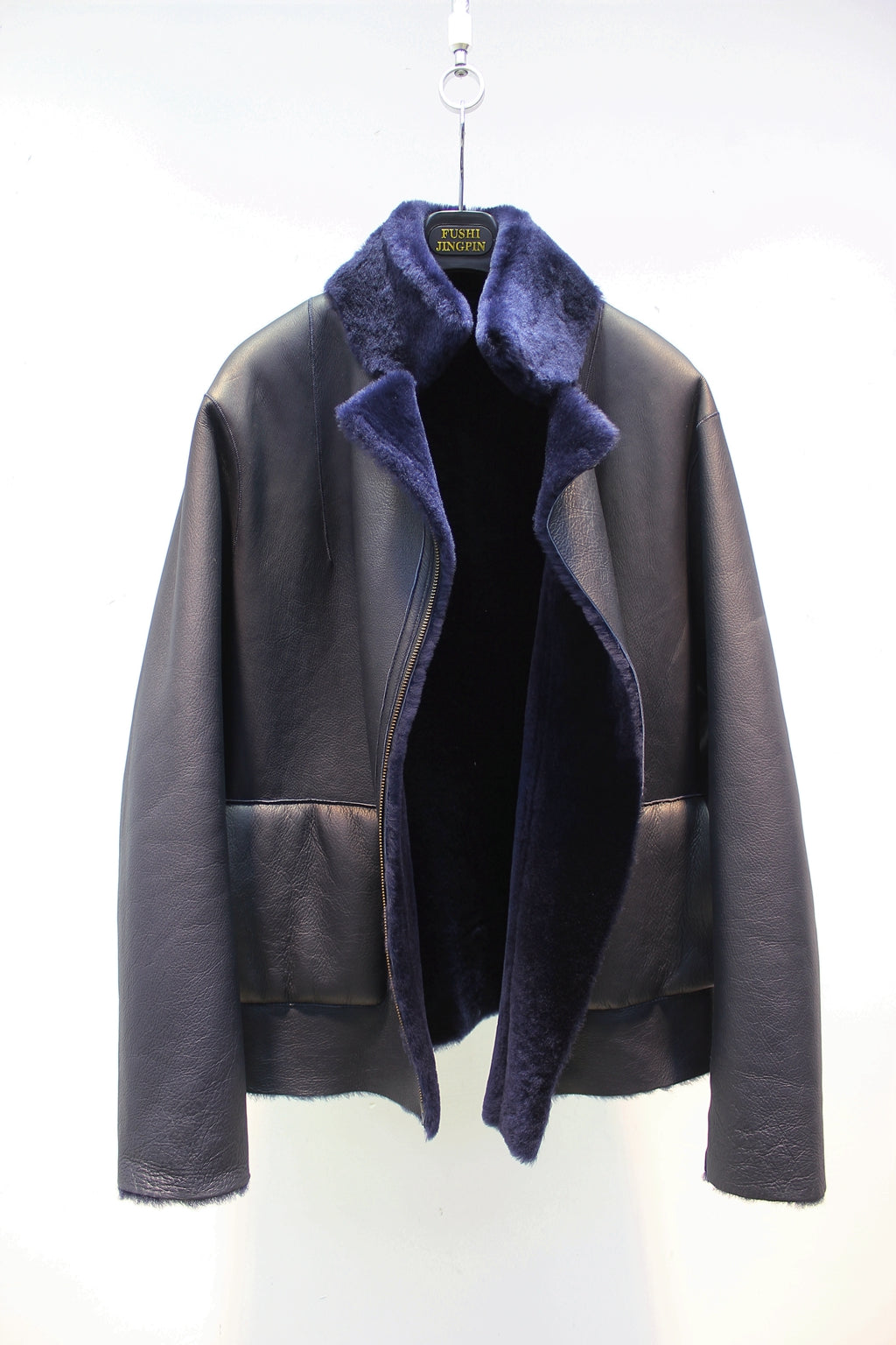Merino sheep fur one-piece double-sided jacket imported from Spain