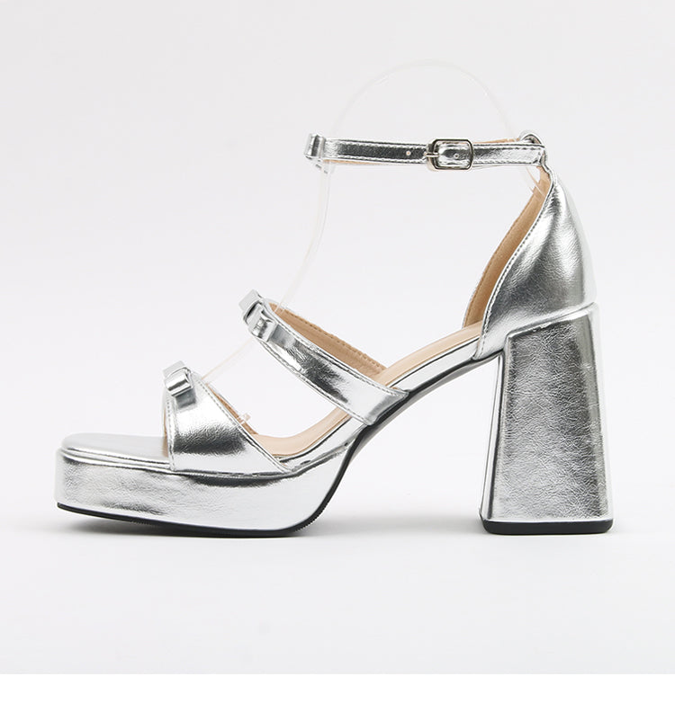 Bow-tie chunky heel Mary Jane