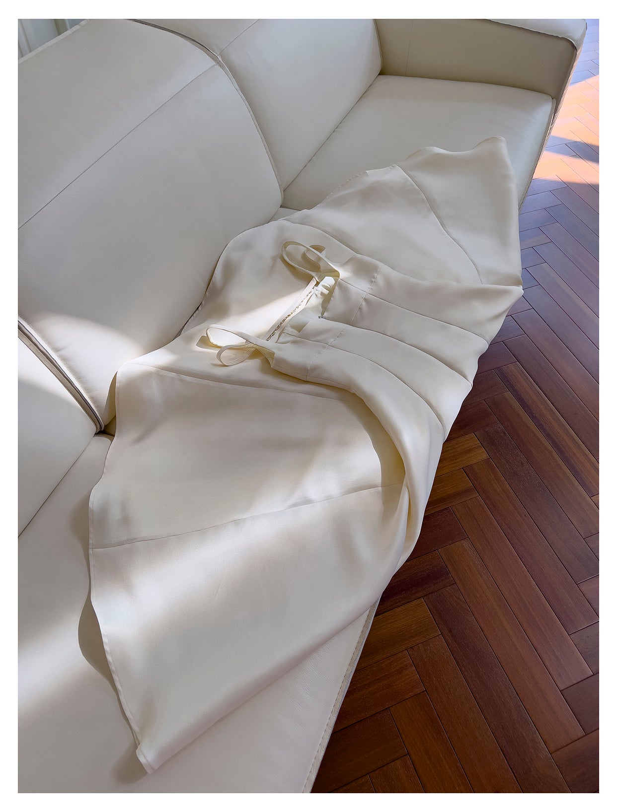 French Vintage Satin Dress
