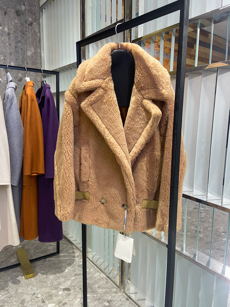 Biker Teddy Bear Alpaca Fur Jacket