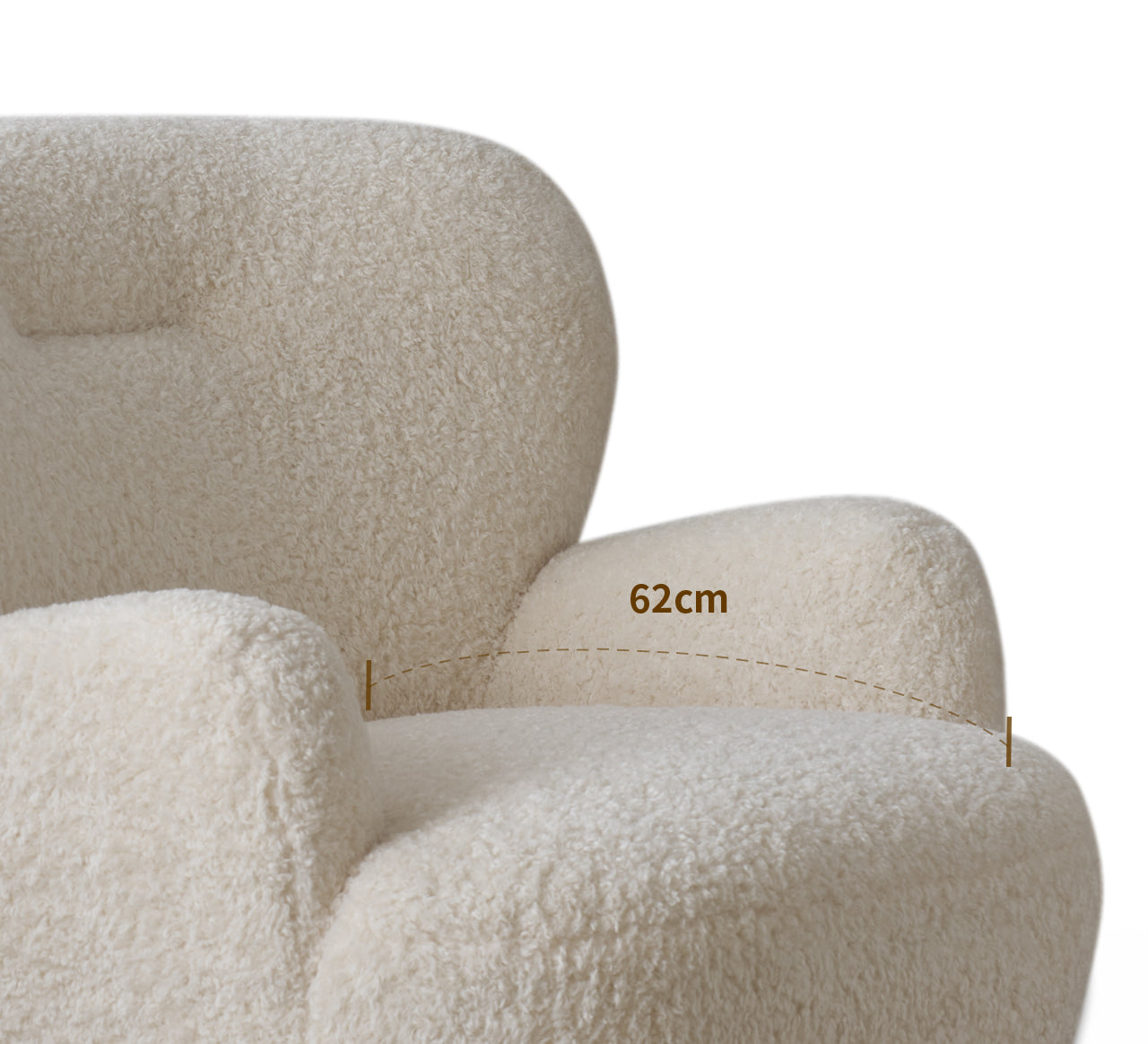 Big White Bear Leisure Chair Lamb Velvet French Cream Style Single Sofa Chair Living Room Bedroom Leisure Sofa