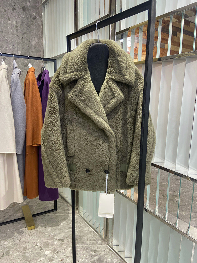 Biker Teddy Bear Alpaca Fur Jacket