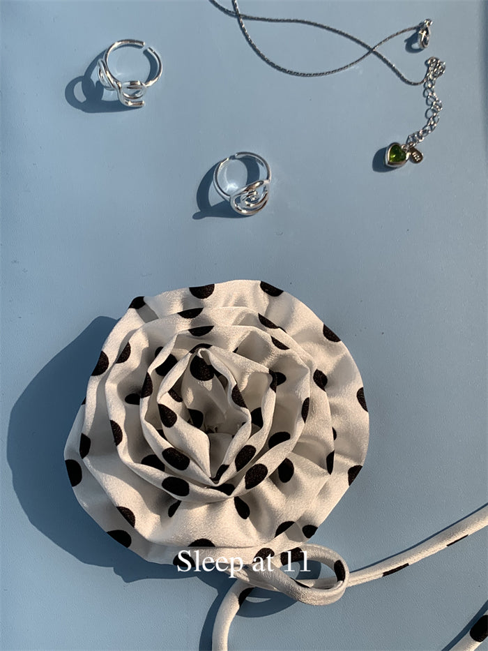 Versatile flower hair accessories, hair rope straps, camellia hair accessories