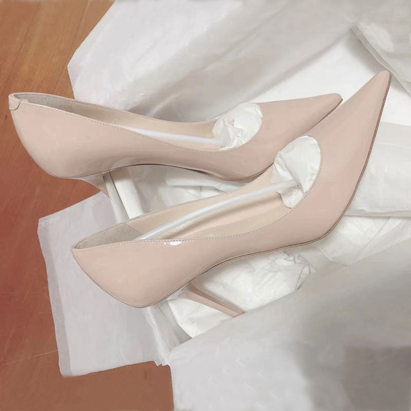 Stylish Patent Leather Banquet Sexy High Heels Trend