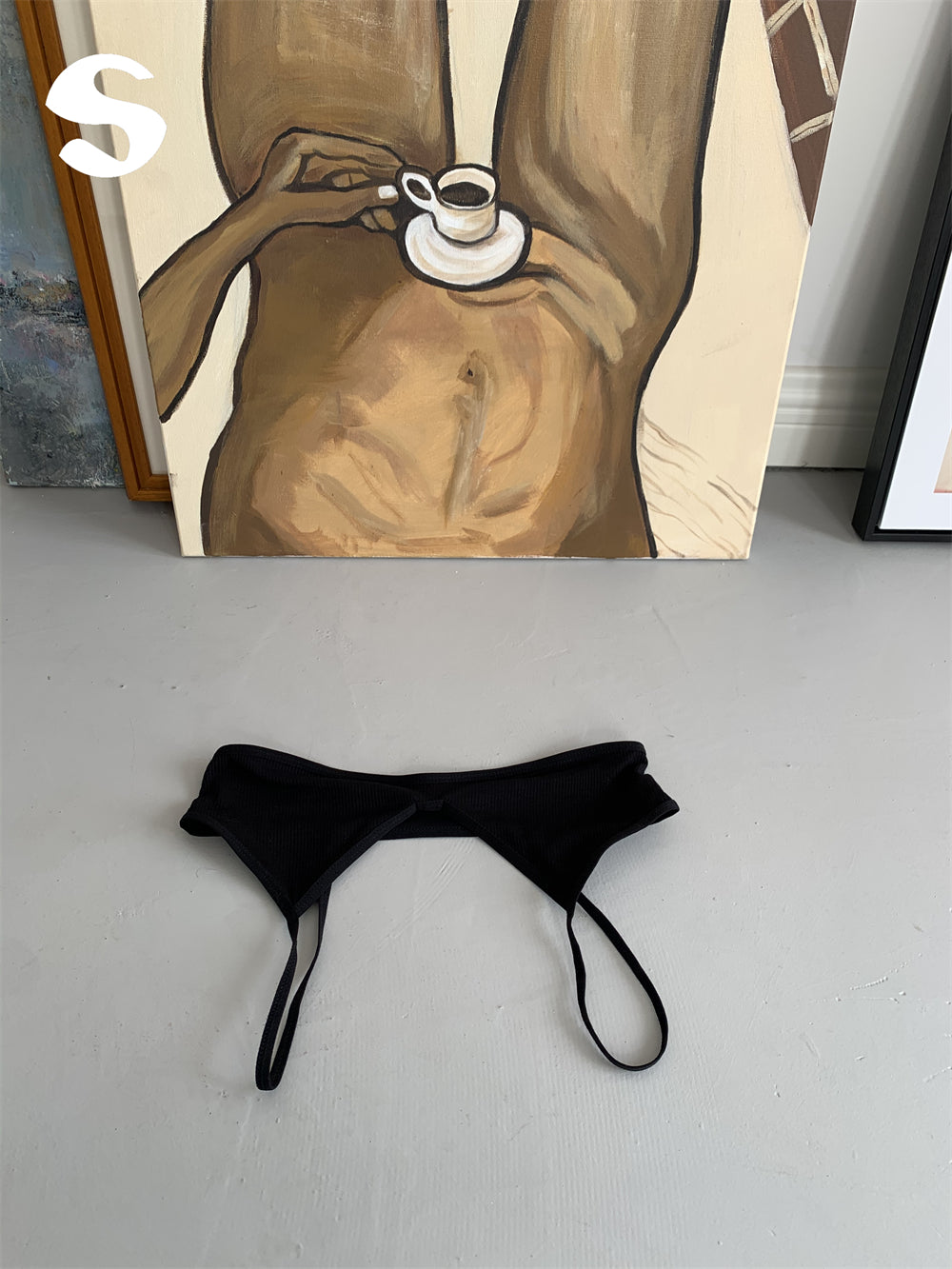 Small vest with suspender underwear