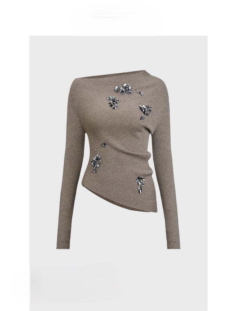 Two piece knitted skirt suit