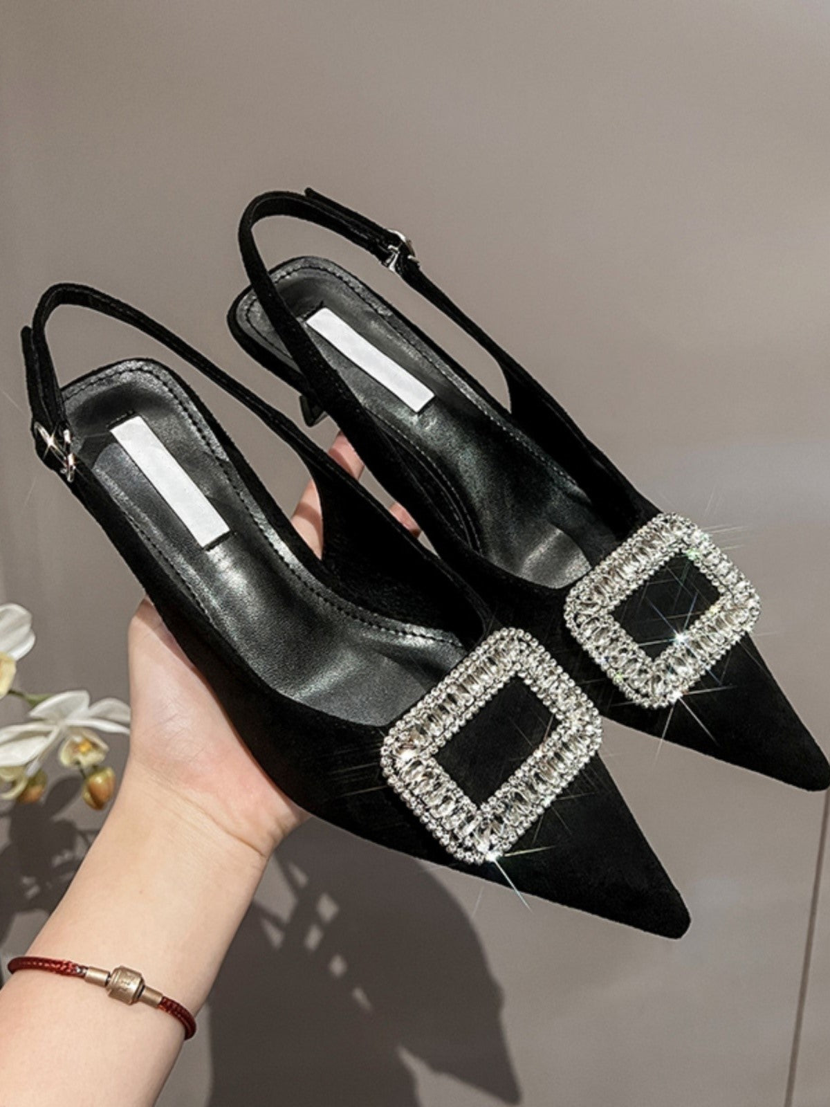 Temperament pointed toe French style shallow mouth stiletto shoes
