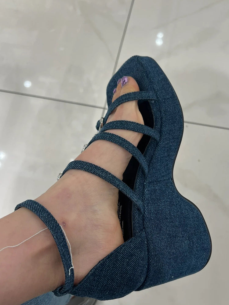 Wedge heel platform roman sandals
