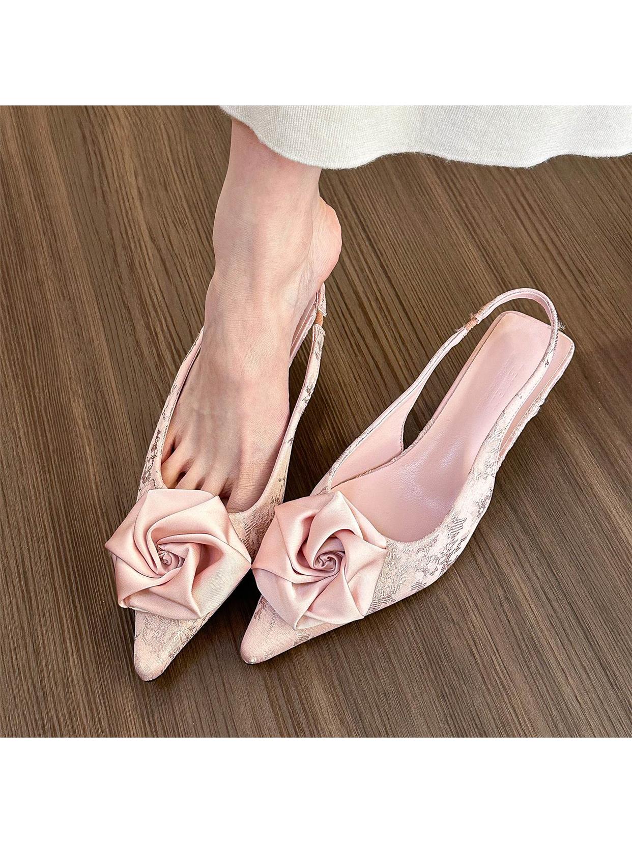 Floral high heel sandals