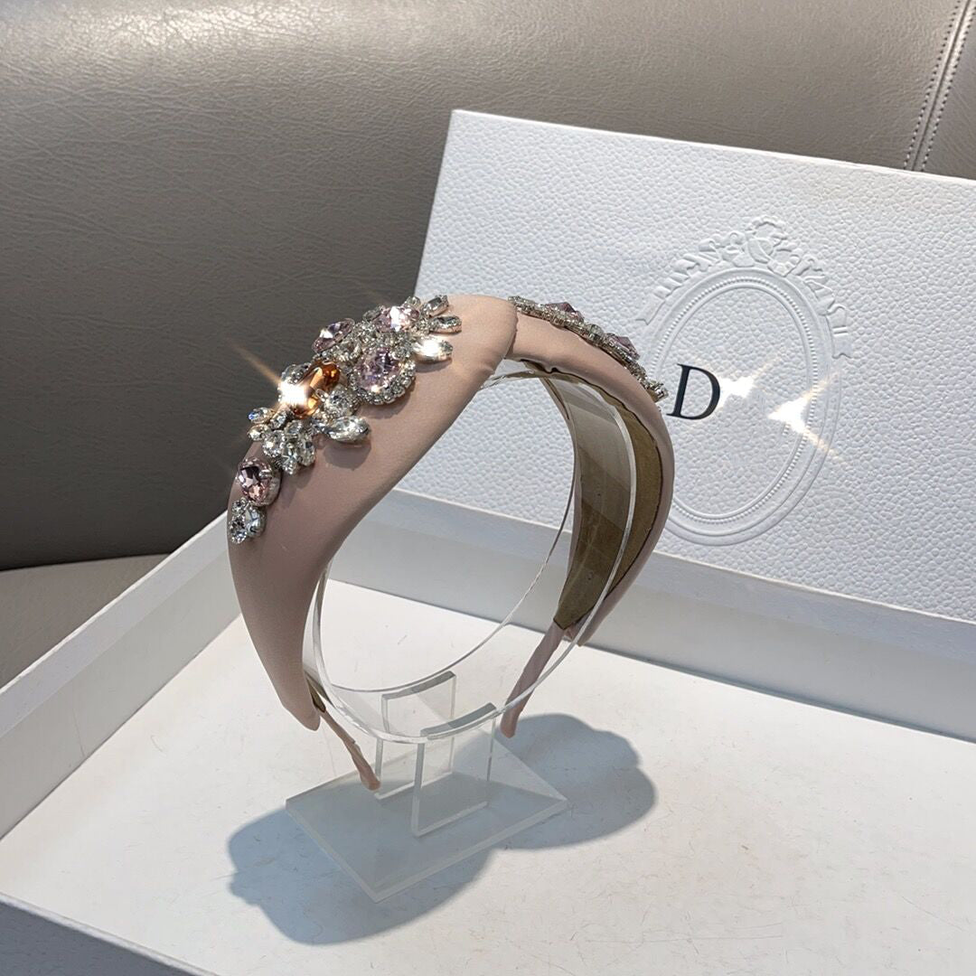 Korean style sponge super glitter headband with diamonds