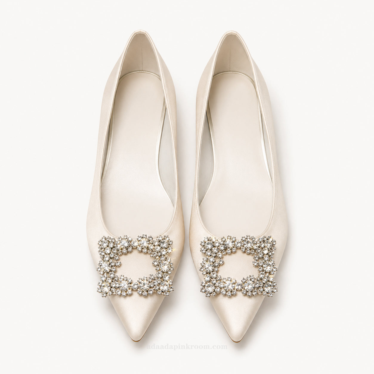 Embellished Pointed-Toe Flats