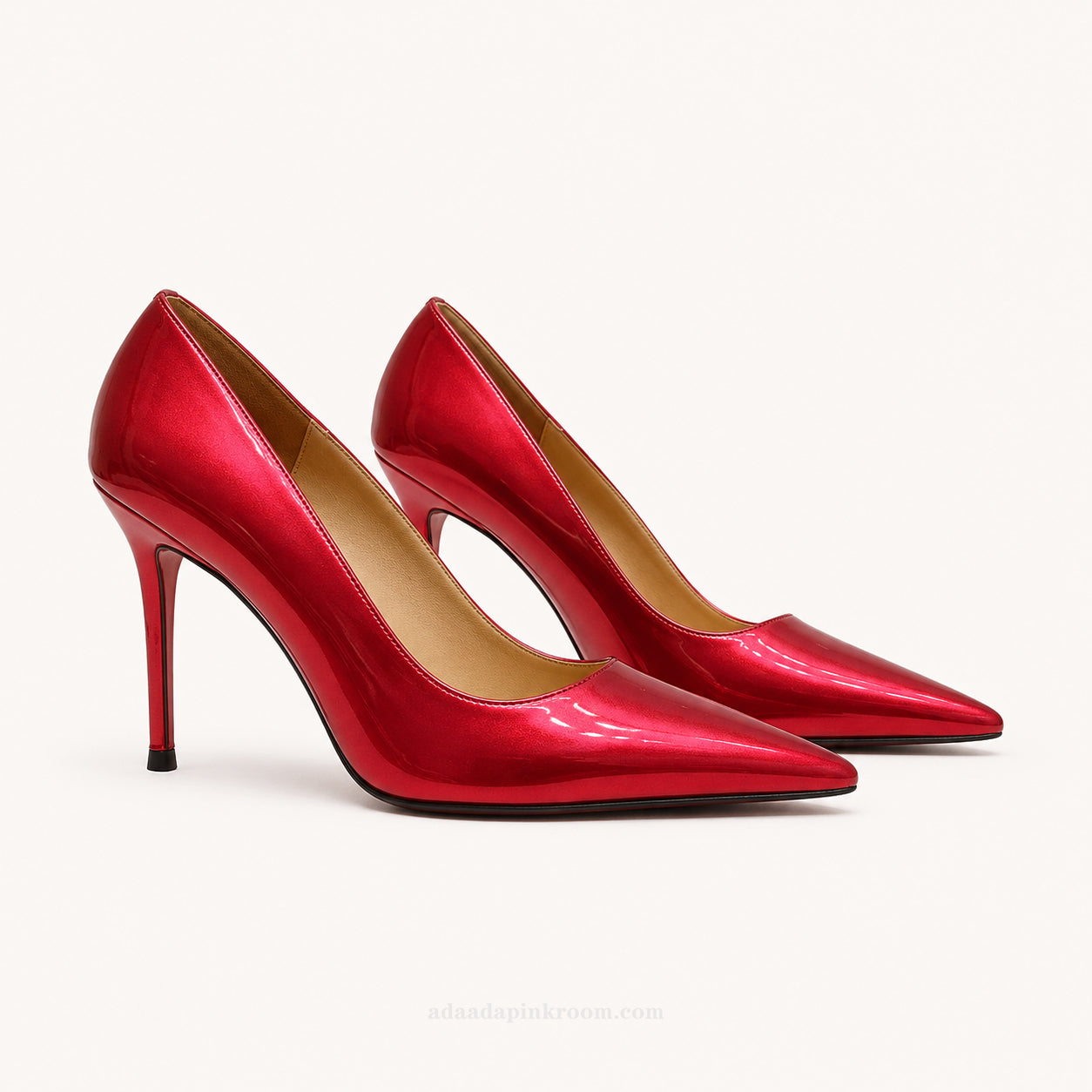 Calfskin Pointed-Toe Pumps