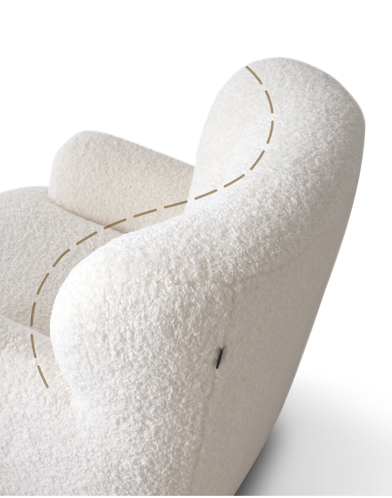 Big White Bear Leisure Chair Lamb Velvet French Cream Style Single Sofa Chair Living Room Bedroom Leisure Sofa