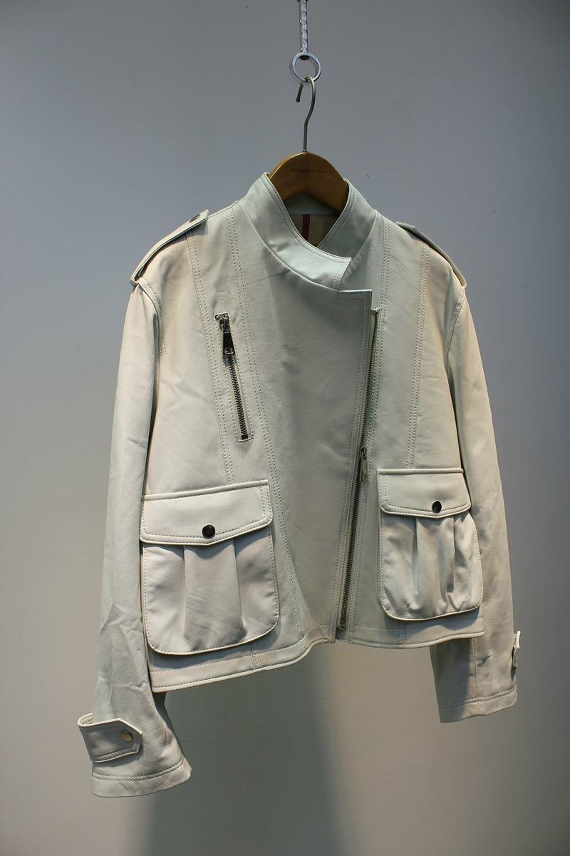 black sheepskin jacket
