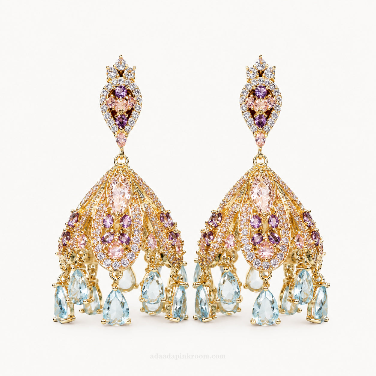 Multicolor Crystal Drop Earrings