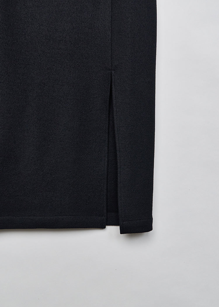 Straight stretch knitted wool pencil skirt with high fine count Australian wool