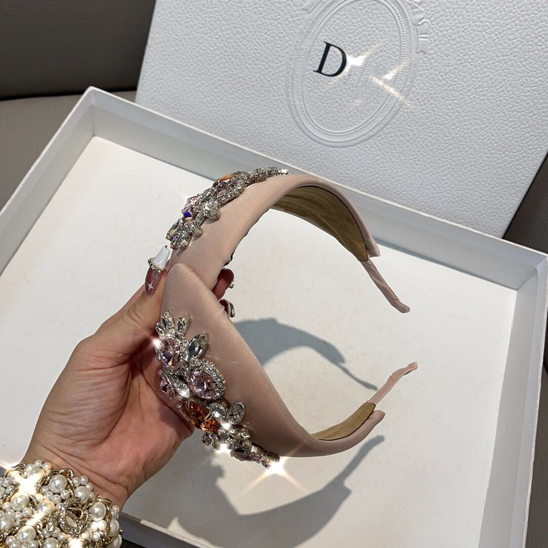 Korean style sponge super glitter headband with diamonds