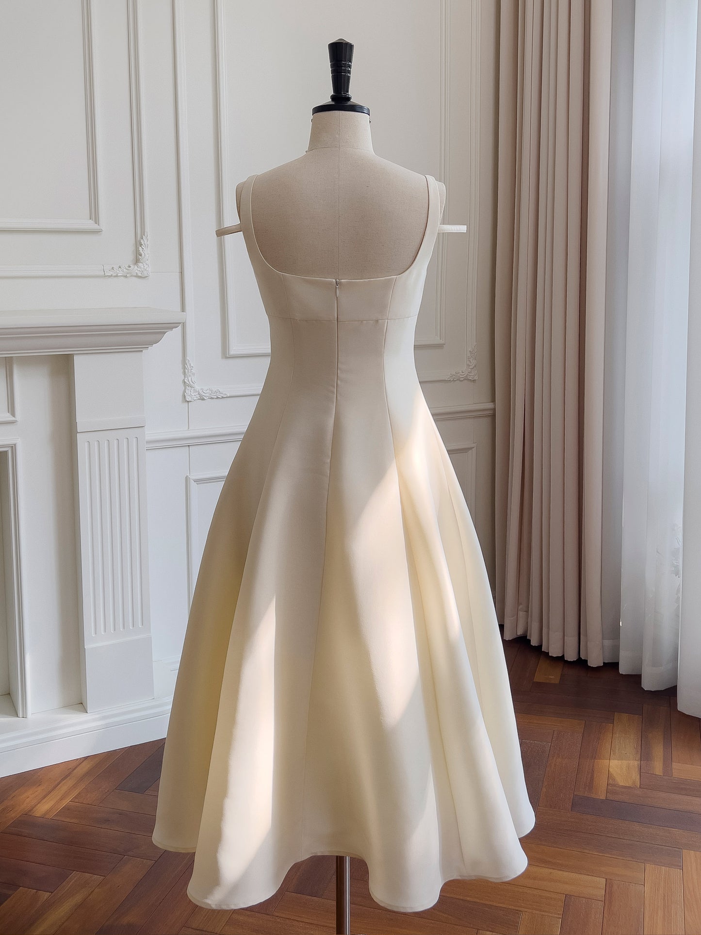 French Vintage Satin Dress