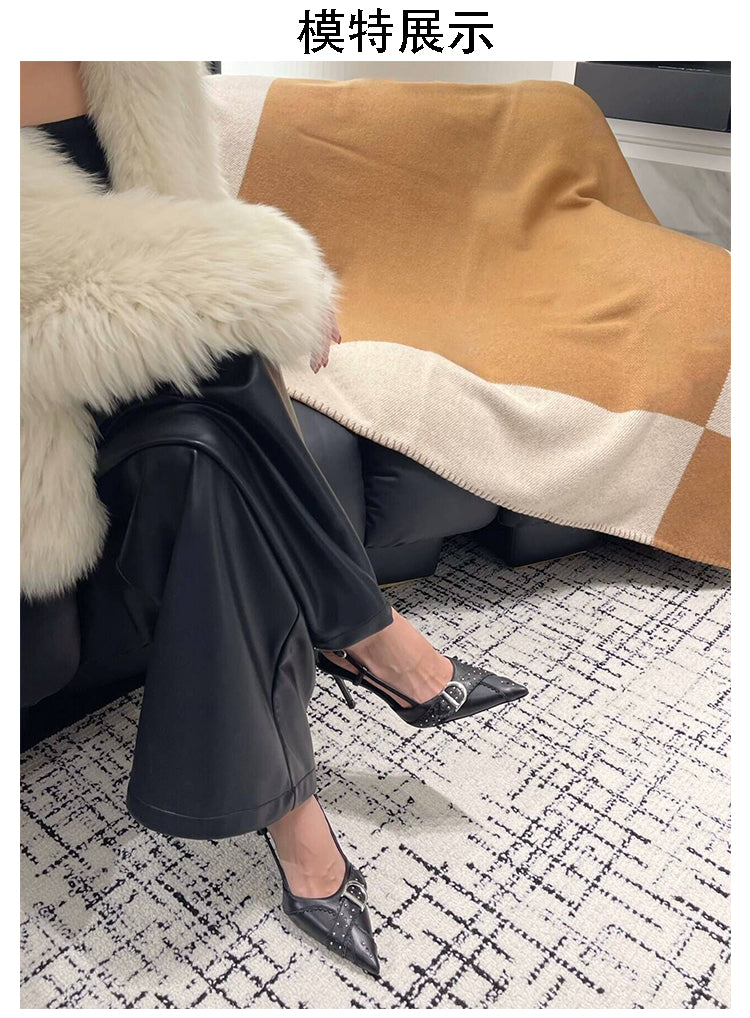 French pointed toe ladylike stiletto heeled toe sandals