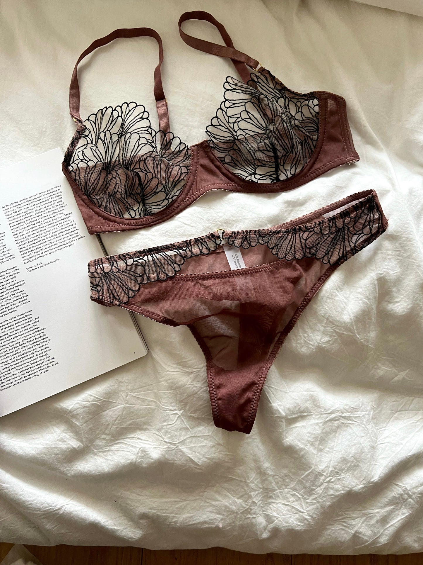 French sexy lace big bust underwear set