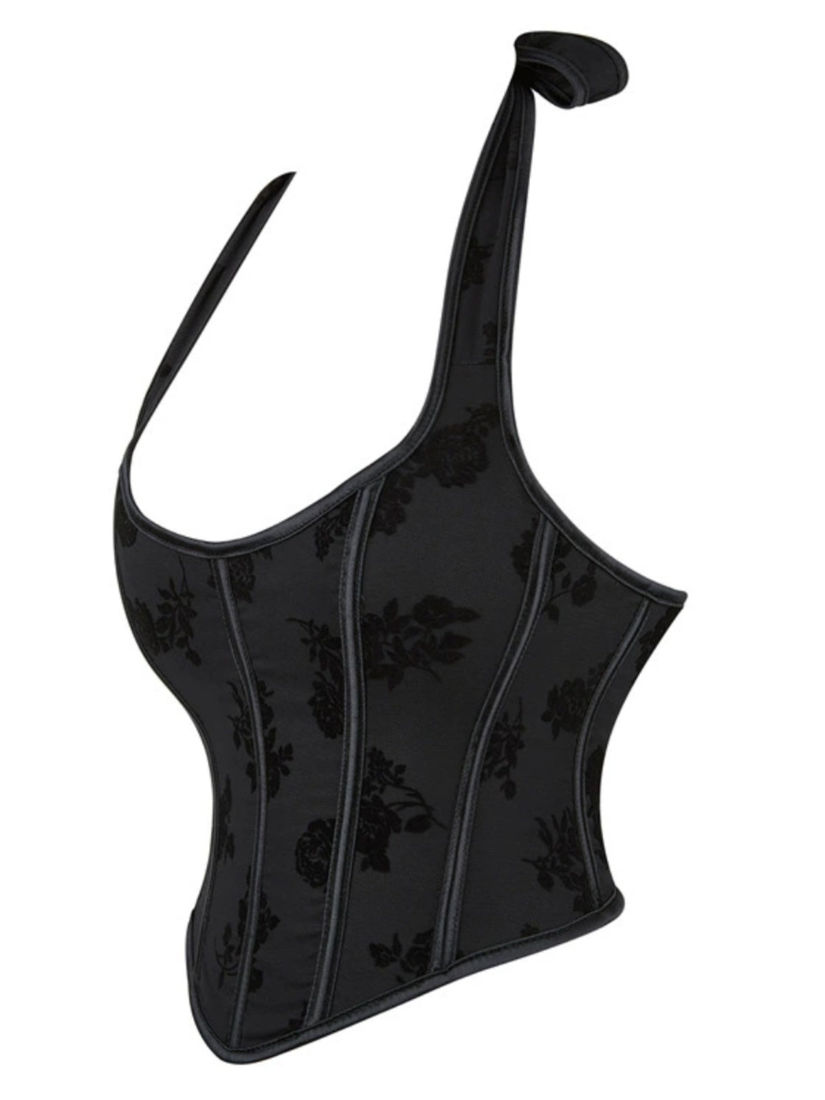 European and American halter neck fishbone corset waist backless inner sling