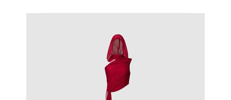 Red hooded short top with hot girl style