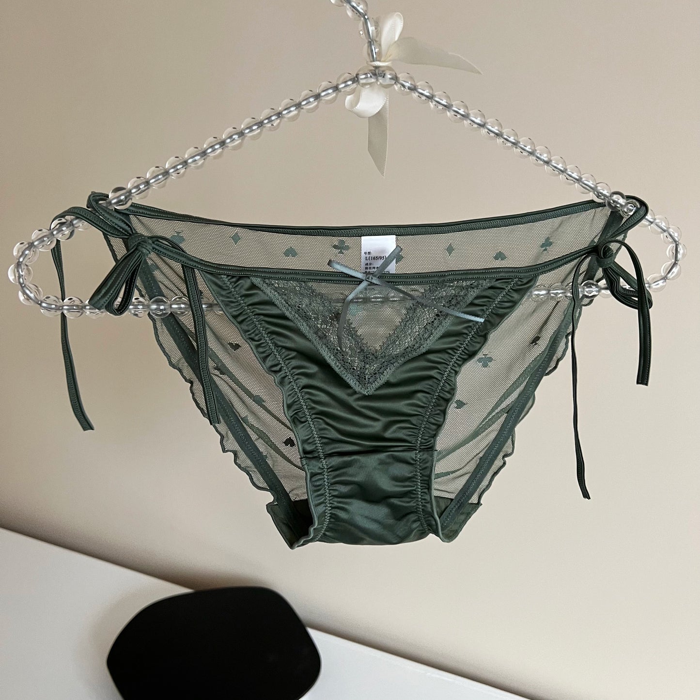 French luxury satin lace briefs