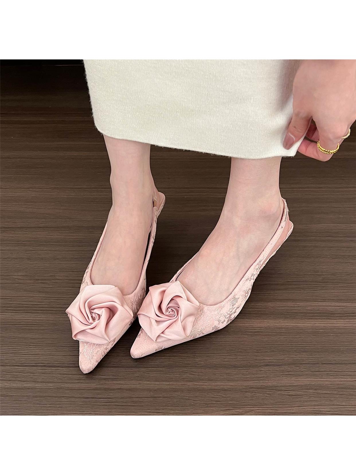 Floral high heel sandals